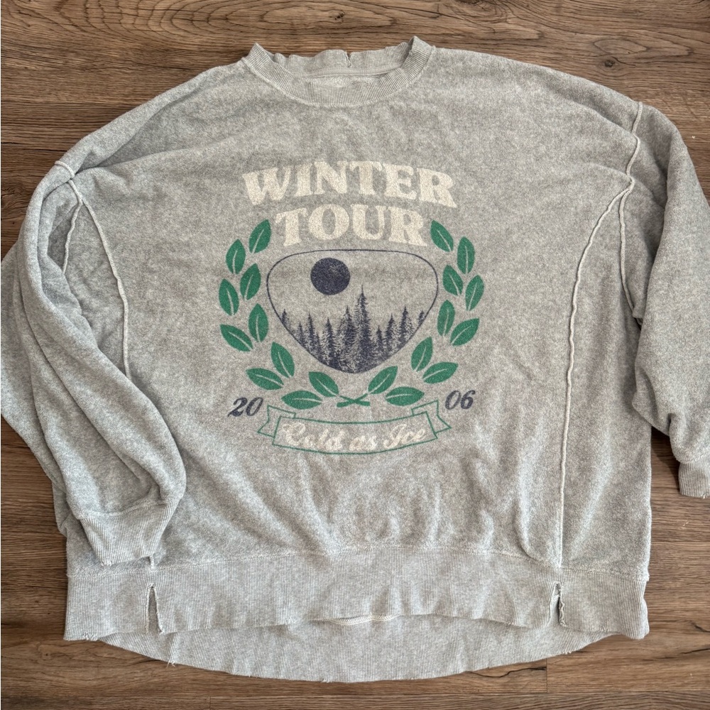 Aerie Cozy Gray Terry Sweatshirt